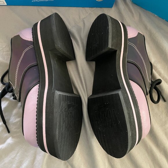 LAST - NEW Fluevog Fresh Vogs FV1 Vintage Style Lace Ups Purple Size 6 SOLD OUT - Picture 4 of 15